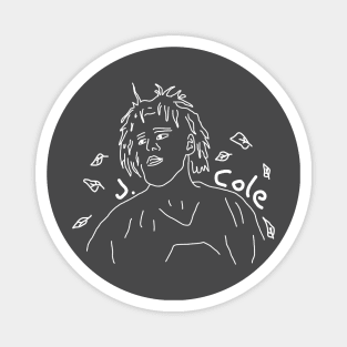 j. cole off seasons drawing art Magnet